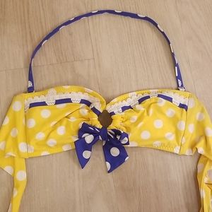 Betsey Johnson polka dot bikini top